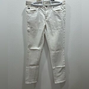 AG Adriano Goldschmied Elegant white Cream jeans the Stilt Cigarette leg 27R